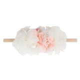 IBOWS Hair Accessories Lovely Baby Headband Fake Flower Nylon Hair Bands For Kids Artificial Floral Elastic Head Bands Headwear