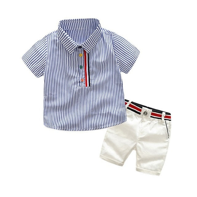 Hot Sale 2019 Summer Style Children Clothing Sets Tops Shorts Belt 3 Pcs Set Boys Girls T Pants Sports Suit Kids Clothes