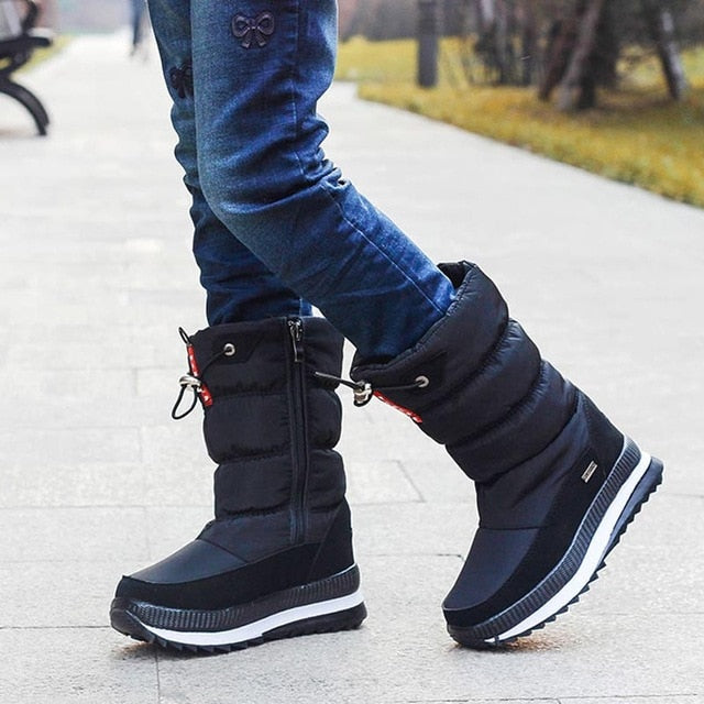 2019 Winter Platform girls Boots Children Rubber anti-slip Snow Boots Shoes for girl big Kids Waterproof Warm Winter Shoes Botas