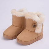 Warm Kids Snow Boots For Children New Toddler Winter Princess Child Shoes Non-slip Flat Round Toe Girls Baby Lovely Boots