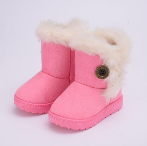 Warm Kids Snow Boots For Children New Toddler Winter Princess Child Shoes Non-slip Flat Round Toe Girls Baby Lovely Boots