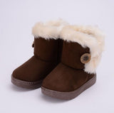 Warm Kids Snow Boots For Children New Toddler Winter Princess Child Shoes Non-slip Flat Round Toe Girls Baby Lovely Boots