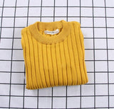 Baby Girls Ribbed Sweater 2019 Girls Sweaters Solid Candy Color Boys Sweaters Autumn New Knitted Kids Clothing Girls Pullover