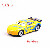 Disney Pixar Cars 2 3 model Lightning McQueen Mater Jackson Storm Ramirez 1:55 Diecast Vehicle Metal Alloy Boy Kid Toys Gift