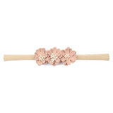 IBOWS Hair Accessories Lovely Baby Headband Fake Flower Nylon Hair Bands For Kids Artificial Floral Elastic Head Bands Headwear