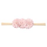 IBOWS Hair Accessories Lovely Baby Headband Fake Flower Nylon Hair Bands For Kids Artificial Floral Elastic Head Bands Headwear