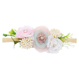 IBOWS Hair Accessories Lovely Baby Headband Fake Flower Nylon Hair Bands For Kids Artificial Floral Elastic Head Bands Headwear