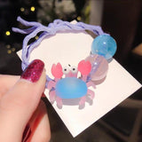 1PCS Lovely Clover Gray Ball Elastic Hair Bands Toys For Girls Handmade Bow Headband Scrunchy Kids Hair Accessories For Womens