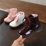 NEW Girls Leather Boots Boys Shoes Spring Autumn PU Leather Children Boots Fashion Toddler Kids Boots Warm Winter Boots