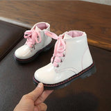 NEW Girls Leather Boots Boys Shoes Spring Autumn PU Leather Children Boots Fashion Toddler Kids Boots Warm Winter Boots
