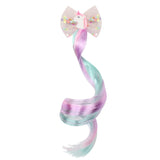 Xugar Hair Accessories Hair Bows Hair Bands for Girls Mermaid Bowknot Scrunchie for Hair Tie Kids Long Braid Pigtails Headband