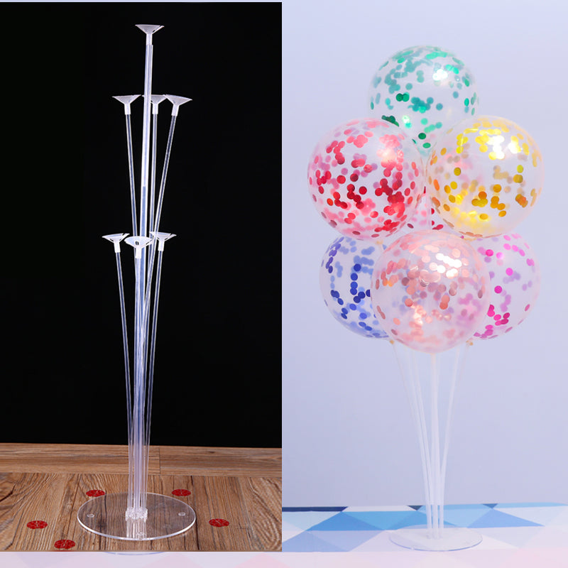 7 Tubes Balloons Stand Balloon Holder Column Confetti Balloon Baby Shower Kids Birthday Party Wedding Decoration Supplies