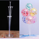 7 Tubes Balloons Stand Balloon Holder Column Confetti Balloon Baby Shower Kids Birthday Party Wedding Decoration Supplies