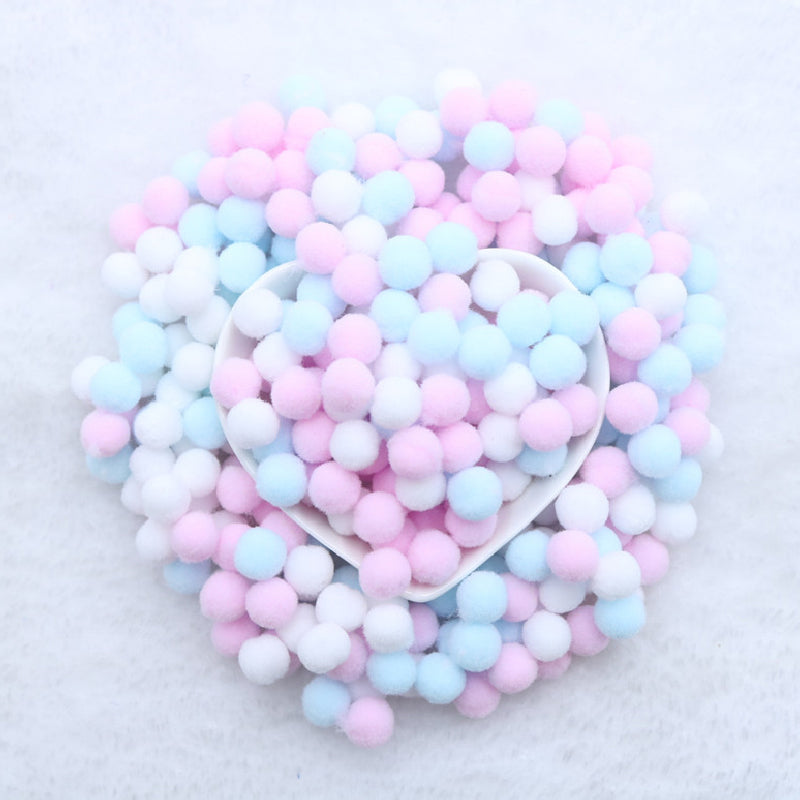 400 Pcs/ Bag Multi Colors 10mm Pompoms Balls for DIY Party Home Garden Wedding Decoration Garment Sewing Kids Toys Accessories