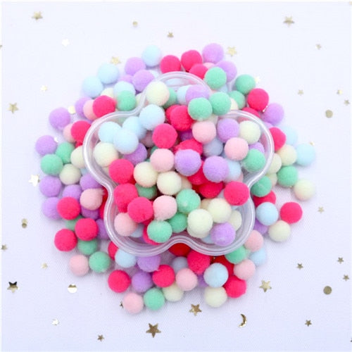 400 Pcs/ Bag Multi Colors 10mm Pompoms Balls for DIY Party Home Garden Wedding Decoration Garment Sewing Kids Toys Accessories