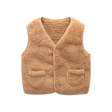 Winter Children Vest Fur Waistcoat Thick Warm Kid Jacket sleeveless Baby Girl Boy Toddler Children Clothing Casual