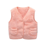 Winter Children Vest Fur Waistcoat Thick Warm Kid Jacket sleeveless Baby Girl Boy Toddler Children Clothing Casual