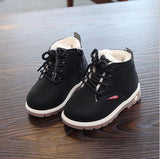 New Autumn Kids Snow Boots Children's Winter Ankle Winter Girl Boots Unisex PU Leather Shoes For kids Snow Shoes