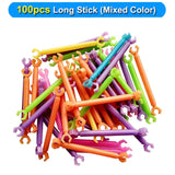 100pcs/lot Smart Stick Building Blocks Kids DIY Toy Safe Plastic Assembled Educational Toys for Children Birthday Gift DK1-100