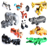 Duploe Big Size Diy Building Blocks Animal Accessories Figures Lion Panda Compatible with Duploed Toys for Children Kids Gifts