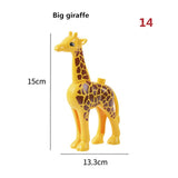 Duploe Big Size Diy Building Blocks Animal Accessories Figures Lion Panda Compatible with Duploed Toys for Children Kids Gifts