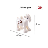 Duploe Big Size Diy Building Blocks Animal Accessories Figures Lion Panda Compatible with Duploed Toys for Children Kids Gifts