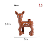 Duploe Big Size Diy Building Blocks Animal Accessories Figures Lion Panda Compatible with Duploed Toys for Children Kids Gifts