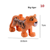 Duploe Big Size Diy Building Blocks Animal Accessories Figures Lion Panda Compatible with Duploed Toys for Children Kids Gifts