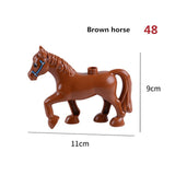 Duploe Big Size Diy Building Blocks Animal Accessories Figures Lion Panda Compatible with Duploed Toys for Children Kids Gifts