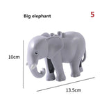 Duploe Big Size Diy Building Blocks Animal Accessories Figures Lion Panda Compatible with Duploed Toys for Children Kids Gifts