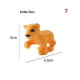 Duploe Big Size Diy Building Blocks Animal Accessories Figures Lion Panda Compatible with Duploed Toys for Children Kids Gifts