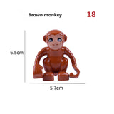 Duploe Big Size Diy Building Blocks Animal Accessories Figures Lion Panda Compatible with Duploed Toys for Children Kids Gifts