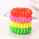 10PCS/lot 2cm Small Telephone Line Hair Ropes Girls Colorful Elastic Hair Bands Kid Ponytail Holder Tie Gum Hair Accessories