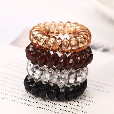 10PCS/lot 2cm Small Telephone Line Hair Ropes Girls Colorful Elastic Hair Bands Kid Ponytail Holder Tie Gum Hair Accessories