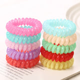 10PCS/lot 2cm Small Telephone Line Hair Ropes Girls Colorful Elastic Hair Bands Kid Ponytail Holder Tie Gum Hair Accessories