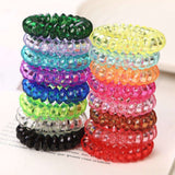 10PCS/lot 2cm Small Telephone Line Hair Ropes Girls Colorful Elastic Hair Bands Kid Ponytail Holder Tie Gum Hair Accessories