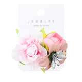 IBOWS Hair Accessories Lovely Baby Headband Fake Flower Nylon Hair Bands For Kids Artificial Floral Elastic Head Bands Headwear