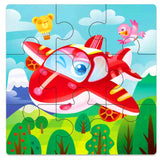 Mini Size 11*11CM Kids Toy Wood Puzzle  Wooden 3D Puzzle Jigsaw for Children Baby Cartoon Animal/Traffic Puzzles Educational Toy