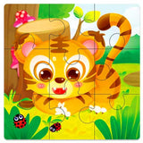 Mini Size 11*11CM Kids Toy Wood Puzzle  Wooden 3D Puzzle Jigsaw for Children Baby Cartoon Animal/Traffic Puzzles Educational Toy