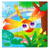 Mini Size 11*11CM Kids Toy Wood Puzzle  Wooden 3D Puzzle Jigsaw for Children Baby Cartoon Animal/Traffic Puzzles Educational Toy