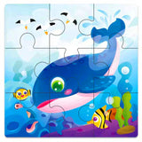 Mini Size 11*11CM Kids Toy Wood Puzzle  Wooden 3D Puzzle Jigsaw for Children Baby Cartoon Animal/Traffic Puzzles Educational Toy