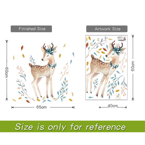 Bedroom Wall decor Deer wall stickers for kids rooms Door stickers muraux Home Living room house Decoration Accessories