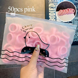 50/100pcs/Set Girls Colorful Nylon Small Elastic Hair Bands Children Ponytail Holder Rubber Bands Headband Kids Hair Accessories