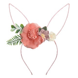 IBOWS Hair Accessories Lovely Baby Headband Fake Flower Nylon Hair Bands For Kids Artificial Floral Elastic Head Bands Headwear