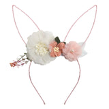 IBOWS Hair Accessories Lovely Baby Headband Fake Flower Nylon Hair Bands For Kids Artificial Floral Elastic Head Bands Headwear