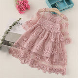 Girls Dresses 2019 Fashion Girl Dress Lace Floral Design Baby Girls Dress Kids Dresses For Girls Casual Wear Children Clothing