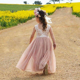 Girls Dresses 2019 Fashion Girl Dress Lace Floral Design Baby Girls Dress Kids Dresses For Girls Casual Wear Children Clothing