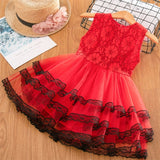 Girls Dresses 2019 Fashion Girl Dress Lace Floral Design Baby Girls Dress Kids Dresses For Girls Casual Wear Children Clothing