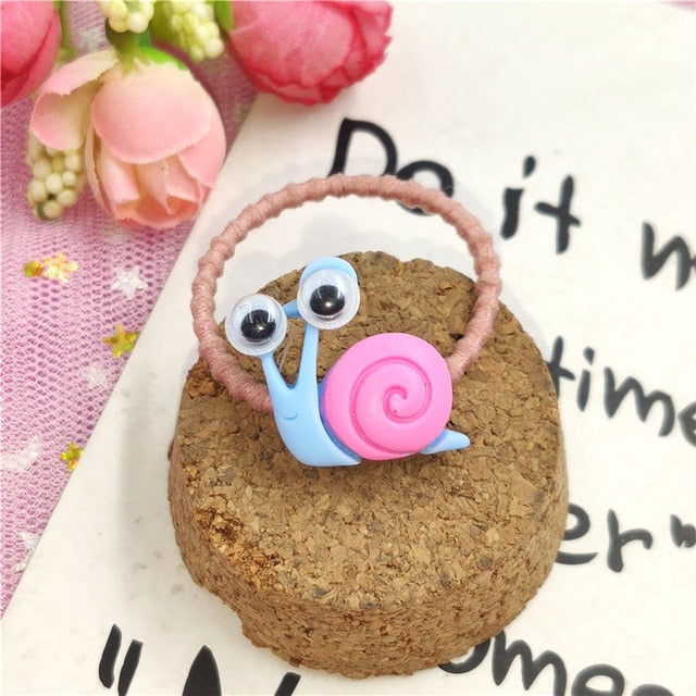 1PCS Lovely Clover Gray Ball Elastic Hair Bands Toys For Girls Handmade Bow Headband Scrunchy Kids Hair Accessories For Womens