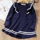 Melario Girls Dresses Fashion Kids Girl Dress Printing Long Sleeve Princess Dress Casual Kids Dresses Floral Children's Clothing
